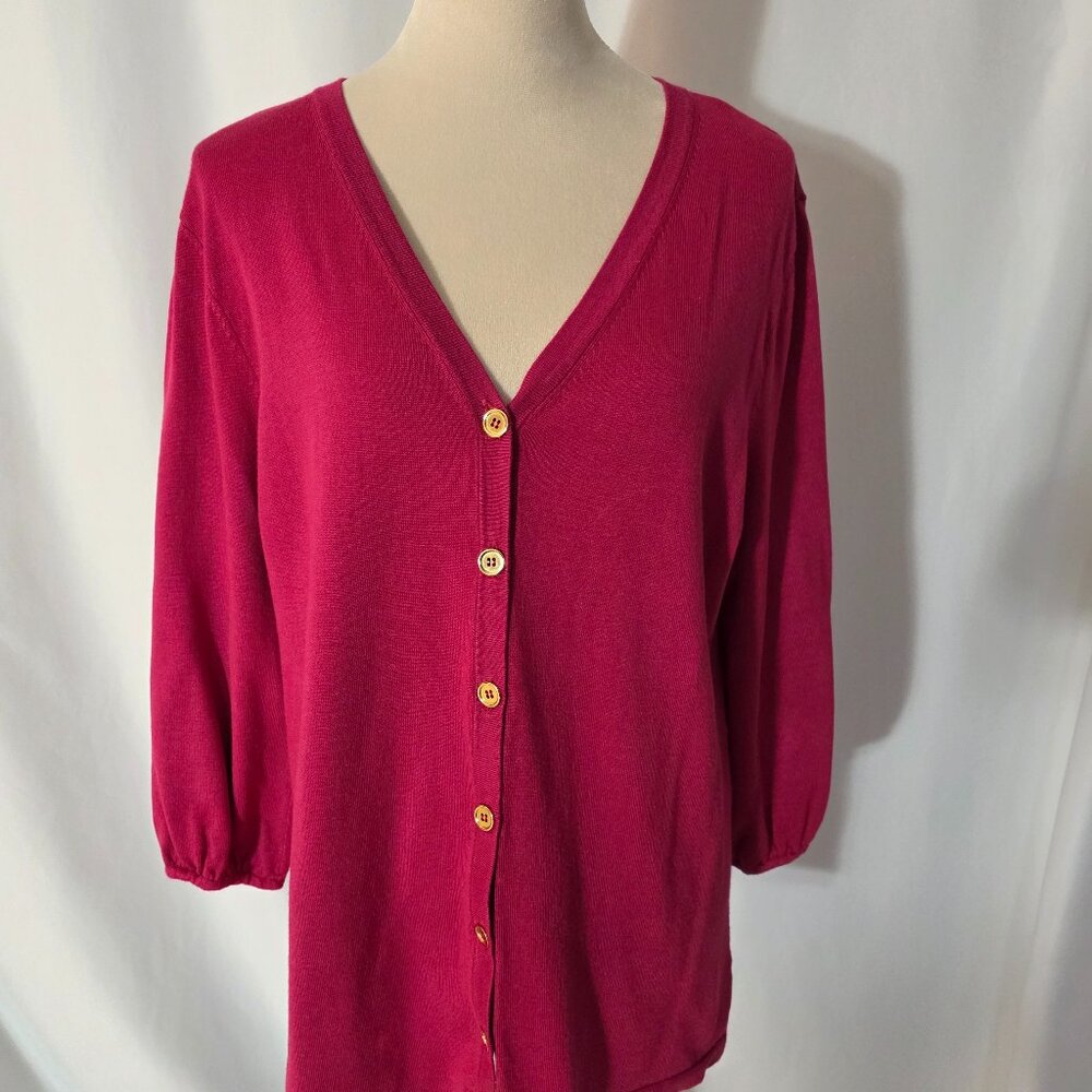 JM Collection Hot Pink Cardigan  T549